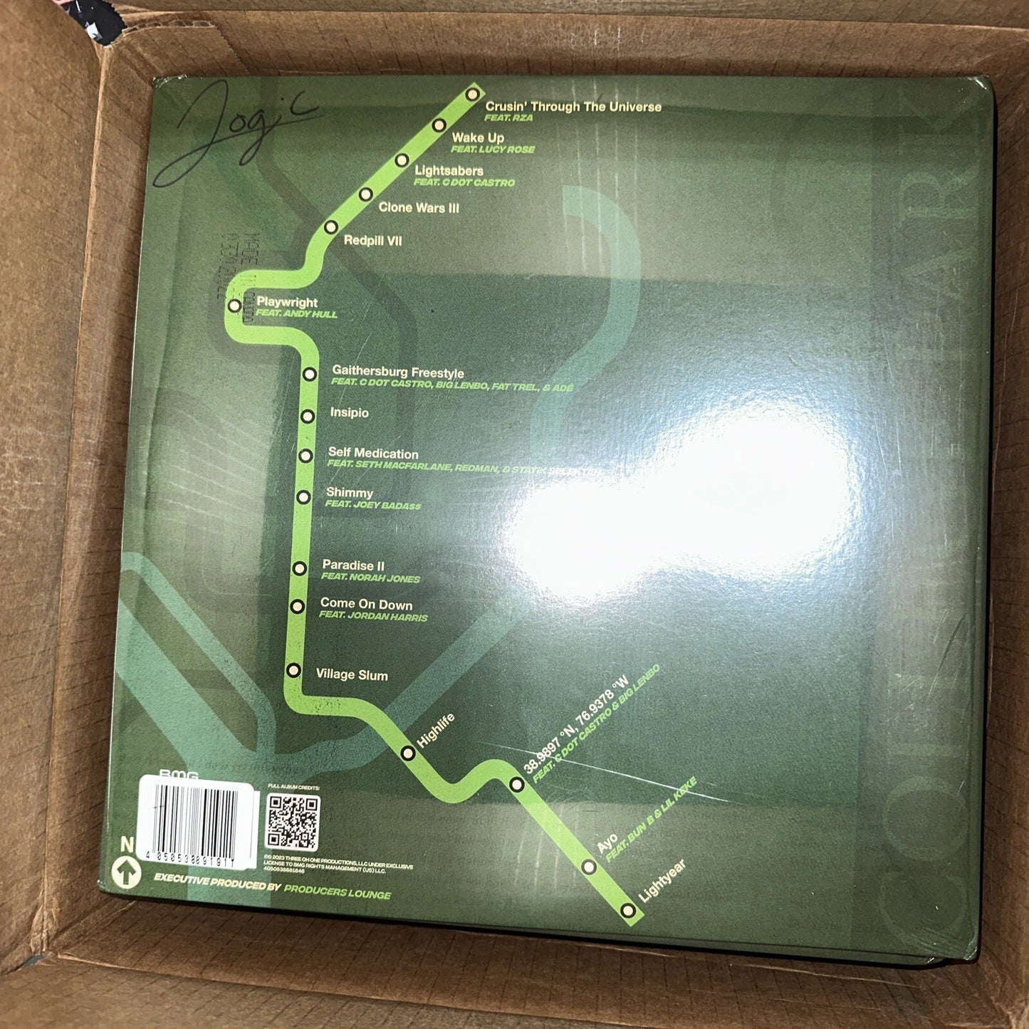 IN HAND Logic College Park LP SIGNED Vinyl Limited Edition /2000 Green Splatter