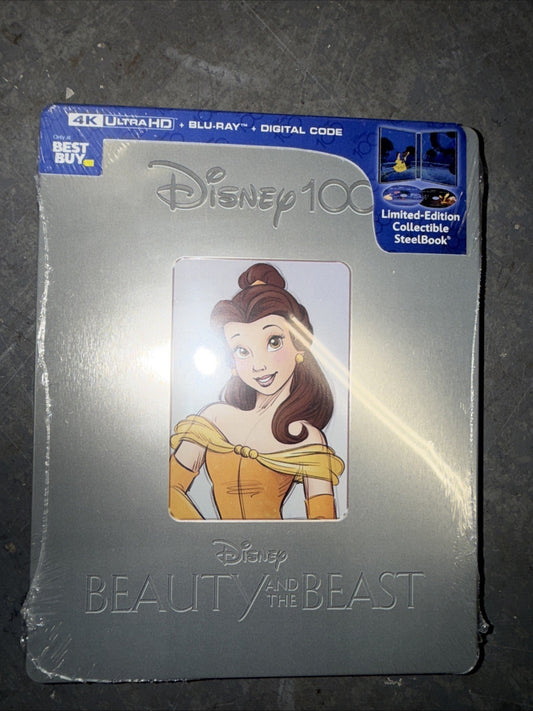 Beauty and the Beast Disney 100 4K Steelbook BRAND NEW SEALED OOP Ultra HD Belle