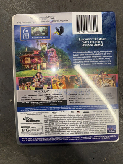 ENCANTO (4K UHD + BLU-RAY + DIGITAL. EXCLUSIVE DISNEY 100 STEELBOOK™ EDITION)