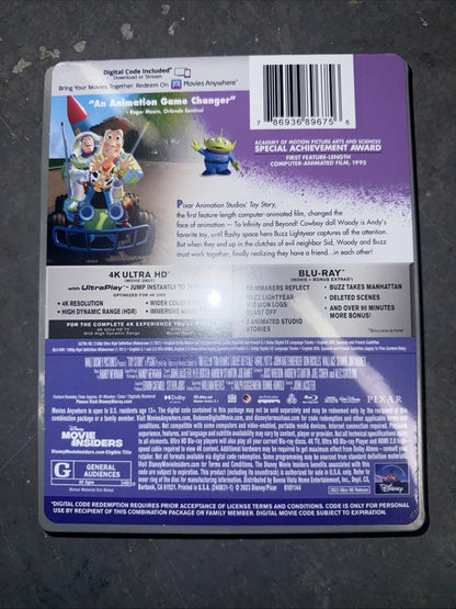 TOY STORY DISNEY 100 STEELBOOK BRAND NEW OOP 4K UHD + BLU-RAY + DIGITAL